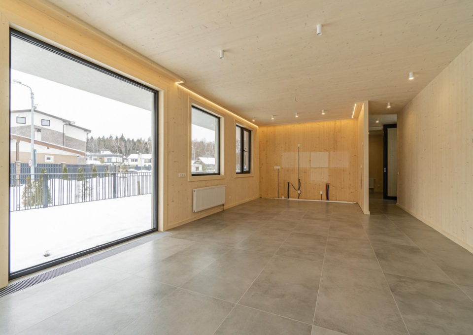 CLT панель в интерьере дома