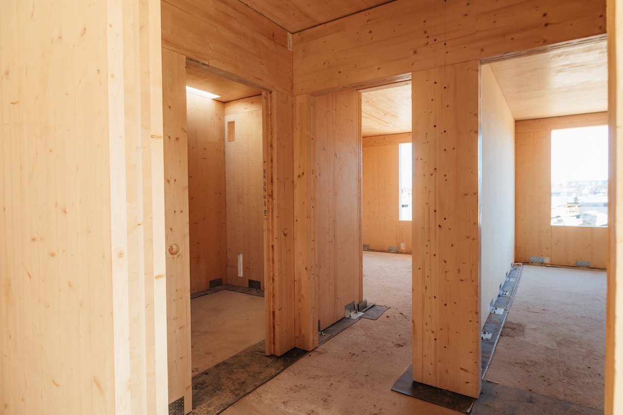 Дом из CLT панелей внутри