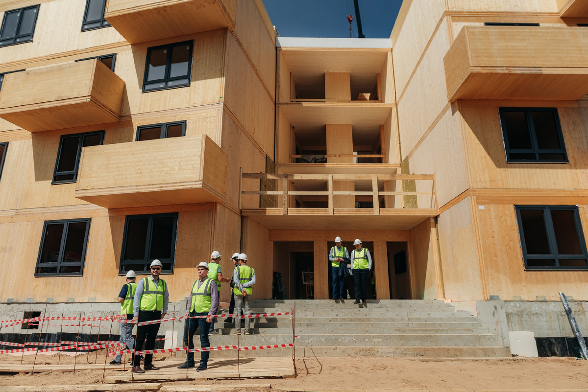 Многоэтажный дом из CLT панелей