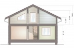 Проект комбинированного дома шале КД-156